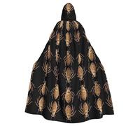 BLWSLC Pattern insects Printed hooded cape, long cape, suitable for cosplay, stage performances or holiday parties.