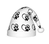BLWSLC Pawprint Children's Christmas hats printed party hats suitable for Christmas parties family gathering decorations