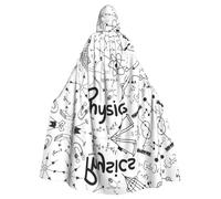 BLWSLC Physics Print Printed Party Hooded Cape Adult Holiday Hooded Cape Suitable For Performances And Parties
