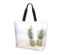 BLWSLC pineapple Painting Printed Large Capacity Travel Handbag Women's Everyday Outing Shoulder Tote Bag Suitable for Travel and Gym