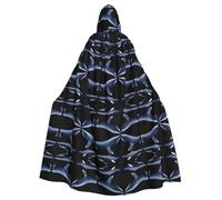 BLWSLC Polar ice whale Printed hooded cape, long cape, suitable for cosplay, stage performances or holiday parties.