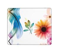 BLWSLC Precision-locked mouse pads are suitable for libraries and studies | Precision overlock flower leaves color 7.9 x 9.5 in printed mouse pads suitable for libraries and studies