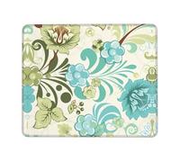 BLWSLC Precision-locked mouse pads are suitable for libraries and studies | Precision overlock Green flower 8.3 x 10.3 in printed mouse pads suitable for libraries and studies