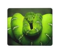 BLWSLC Precision-locked mouse pads are suitable for libraries and studies | Precision overlock Green Snake 7.9 x 9.5 in printed mouse pads suitable for libraries and studies