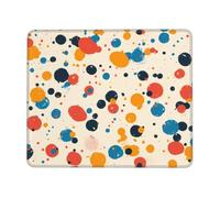 BLWSLC Precision-locked mouse pads are suitable for libraries and studies | Precision overlock Polka dot color blocking 7.9 x 9.5 in printed mouse pads suitable for libraries and studies