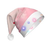 BLWSLC Red Heart Pink Glitter Printed light-up party hat LED Christmas fun hat Christmas party props suitable for adults and children