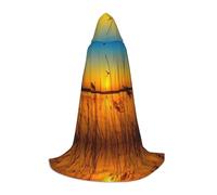 BLWSLC Reeds by the river Printed Hooded Cape Cosplay Hooded Cape Perfect For Cosplay A Holiday Essential L