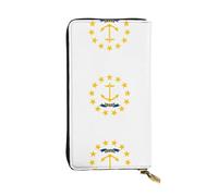 BLWSLC Rhode Island State Flag Long clutch, zipper wallet, card holder, portable travel coin storage bag suitable for travel and daily use