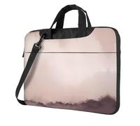 BLWSLC Rose Color Blush and Black Patterned 14 inch laptop bag with shoulder strap, suitable for business trips