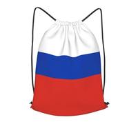 BLWSLC Russian Flag Printed Sports Drawstring Backpack Fitness Travel Backpack Suitable For Gym And Travel, Black, S