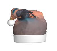 BLWSLC sea turtle sunset Adult Christmas hats masquerade accessories perfect for Christmas and family parties