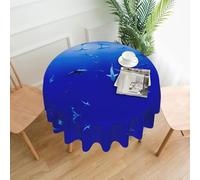 BLWSLC Shark Swimming Under the Sea Patterned Round Tablecloth - 60 Inch - Perfect for family gatherings, restaurants, holidays and celebrations