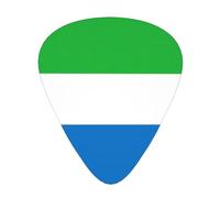 BLWSLC Sierra Leone flag Guitar Picks - For Acoustic, Electric, and Band Players - 12 Picks in 3 Different Thicknesses