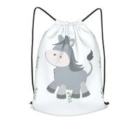 BLWSLC smiling donkey Printed Sports Drawstring Backpack Fitness Travel Backpack Suitable For Gym And Travel