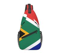 BLWSLC South Africa flag Patterned men's crossbody bag with adjustable strap, suitable for outdoor hiking or daily commuting