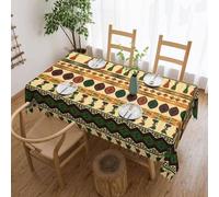 BLWSLC Square tablecloth 54x72 inches Bohemia Style Traditional African Pattern printed square tablecloth suitable for parties picnics and weddings