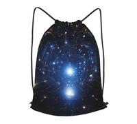 BLWSLC starry sky Printed Sports Drawstring Backpack Fitness Travel Backpack Suitable For Gym And Travel, Black, M