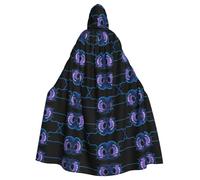 BLWSLC Strange creature Printed hooded cape, long cape, suitable for cosplay, stage performances or holiday parties.