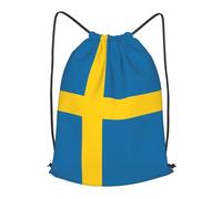 BLWSLC Swedish flag Printed Sports Drawstring Backpack Fitness Travel Backpack Suitable For Gym And Travel