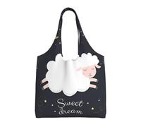 BLWSLC sweet dream Printed single-shoulder commuter canvas bag, fitness sports leisure bag suitable for travel commuting or shopping