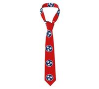 BLWSLC Tennessee State Flag Printed tie men's tie suitable for formal business and wedding occasions 57 inches