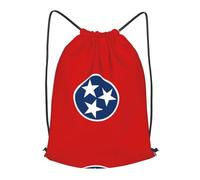 BLWSLC Tennessee State Flag Printed Travel Drawstring Backpack Gym Drawstring Bag Portable Suitable For Short Trips