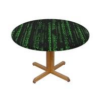BLWSLC The Age of the Hacker Patterned S round decorative tablecloth, suitable for dining rooms and banquets.