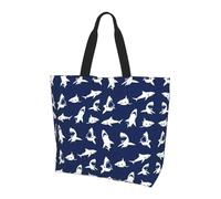 BLWSLC Various Sea Fish Pattern Printed Large Capacity Travel Handbag Women's Everyday Outing Shoulder Tote Bag Suitable for Travel and Gym