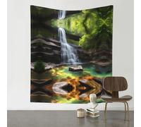 BLWSLC Waterfall Views Printed tapestry, interior decoration wall hanging, banner tapestry suitable for bedroom living room, dormitory