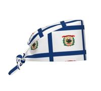 BLWSLC West Virginia Flag Breathable Work Cap Printed Work Cap Adjustable Suitable for Various Indoor and Outdoor Occasions Black