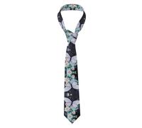BLWSLC White Butterfly Men's simple printed tie | A versatile suit accessory | Perfect for groomsmen, meetings, and celebrations