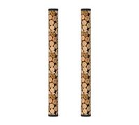 BLWSLC Wine Bottle Stopper with Vintage Patterned Refrigerator Door Handle Gloves (2 Pack), Suitable for microwaves and dishwashers.