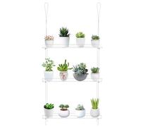 BlyeMichdi 3-Tier Window Plant Shelves 38cm, Acrylic Adjustable Hanging Floating Shelf, Window Sill Extender for Indoor Succulent Plants, Micro Greens, Seed Starter Pots