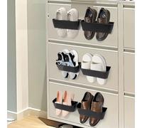 BlyeMichdi 6Pcs Wall Mounted Shoes Rack Motorhome Shoe Holder Hanging Shelf with Sticky Hanging Strips,Door Shoe Hangers Self Adhesive or Drilling 2 Ways Installation