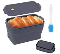 BlyeMichdi Silicone Bread Loaf Tin with Lid,Non-Stick Bread Tins Flexible Baking Mold for Homemade Breads,22.5x12.5x12.5CM Rectangle for Oven Air Fryer,Baking Loaves (1 Pack)