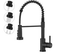 Blylund Black Kitchen Mixer Tap, Stainless Steel Kitchen Tap Blylund Black