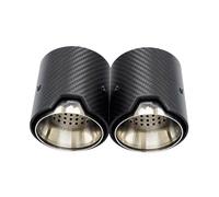 Blyndr Car Tailpipe 1Pair Carbon Fiber Exhaust End for Pipe Muffler Tip for BMW M2 F87 M3 F80 M4 F82 F83 M5 F10 M6 F12 F13 X5M X6M(1-67mm)