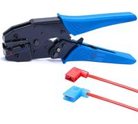 Blyxon Ratchet Crimp Pliers Crimping Tool Ratchet Terminal Crimper Wire Crimp Tool for Crimping Tubular Terminals Nylon Flag Spade Female Connectors HS-07FL