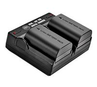 BM 2-Pack of LP-E6N Batteries and Dual Battery Charger for Canon EOS R, 90D, 60D, 70D, 80D, 5D II, III, IV, 6D, 7D, 7D Mark II, XC10, XC15 Cameras