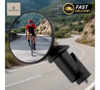 BM-45 Black Aluminium Bar End Mirror with Clear RearView for Enhanced Safety