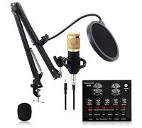 BM-800 Microphone Kit with V8 Sound Card, Condenser Microphone Bundle, Professional Microphone, for Studio Recording and Broadcasting Mobile Live Streaming