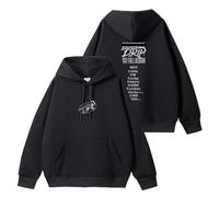 BM Album DRIP Hoodie 2024 BABY-MON-S7ER K-pop Support Printed Merch Cotton Sweet Sweatshirt(Black,M)
