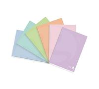 BM BeMore Colour 80 Pastel - 0121004 - A4 Notebook - Ruling 1R - Lines Without Margins - Paper 80 g/m² - Assorted Colours - Pack of 10