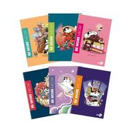 BM BeMore Meow Maxi Notebooks 4mm Squared A4 No Margin - Set of 10 Assorted Cats Covers - 72 Pages, 100g Paper, Ideal for Middle and High School