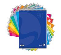 BM BeMore Spiral Block L/C Color 0107402, Spiral Block Short Side Format A4, Line 1R, Ruled Without Margins, Paper 90 g/m², Pack of 5, Assorted Colours