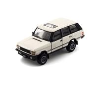 BM Creations 1:64 scale Diecast Model Car compatible with Land Rover Range Rover Classic LSE (RHD With Extra Wheels 1992) in White