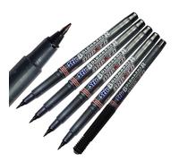 BM30 Permanent Markers, BLACK, Extra Fine Point, Pack of 5, CD/DVD/OHP Marker Pens, Mark Write Draw Sketch, Waterproof Ink, iZOFAX Black Ball Pen