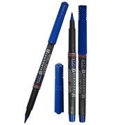 BM30 Permanent Markers, BLUE, Extra Fine Point, Pack of 3, CD/DVD/OHP Marker Pens, Mark Write Draw Sketch, Waterproof Ink, iZOFAX Black Ball Pen