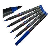 BM30 Permanent Markers, BLUE, Extra Fine Point, Pack of 5, CD/DVD/OHP Marker Pens, Mark Write Draw Sketch, Waterproof Ink, iZOFAX Black Ball Pen