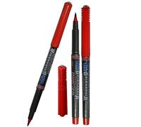 BM30 Permanent Markers, RED, Extra Fine Point, Pack of 3, CD/DVD/OHP Marker Pens, Mark Write Draw Sketch, Waterproof Ink, iZOFAX Black Ball Pen